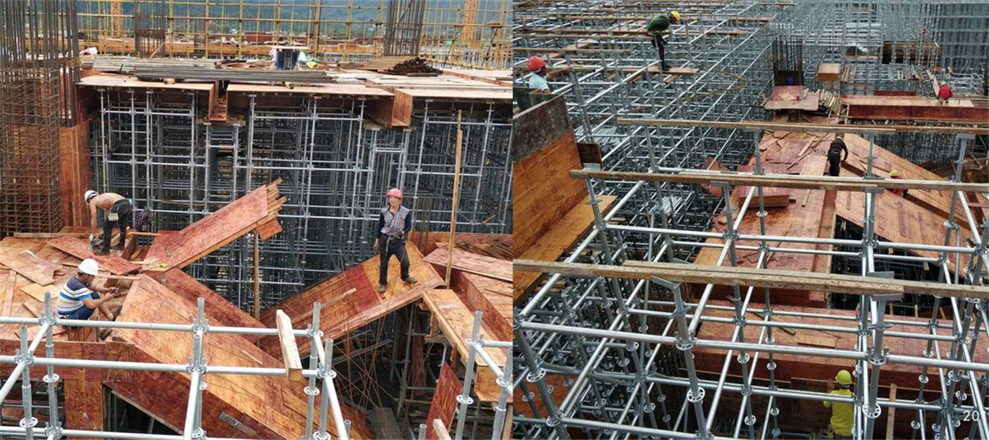 Exhibition Center Project of China Tea Tourism Town (Mount Wuyi) Phase I Project  by Zolo ZScarf 48 ring lock type scaffolding