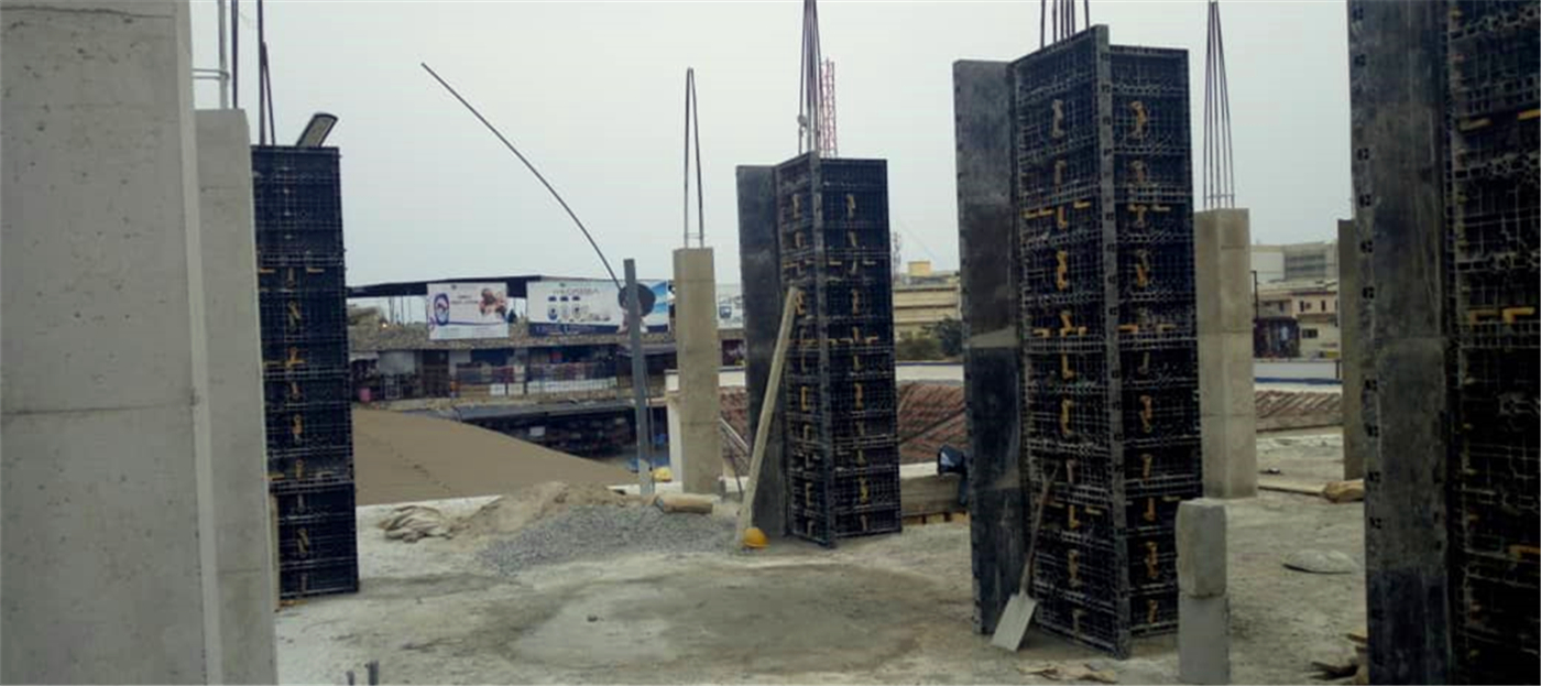 Office building Project in Nigeria Tincan city use Zolo ZPlastk80 Plastic Formwork